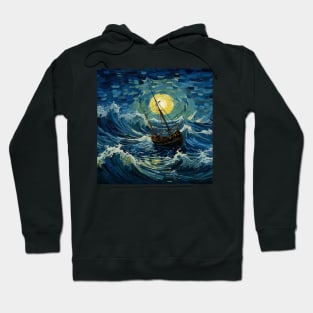 Ship on Storm Sea Hoodie